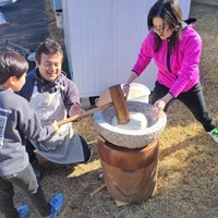 日生東山地区の餅つき大会とぽれぽれ広場