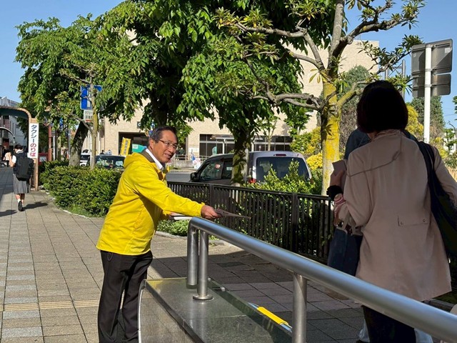 赤池駅にて国民民主党街頭活動