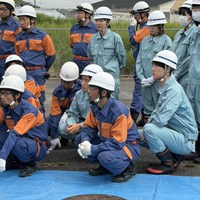 日進町水防訓練(市役所北駐車場) 